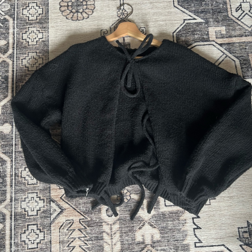Cotton On Black Open-Front Cardigan